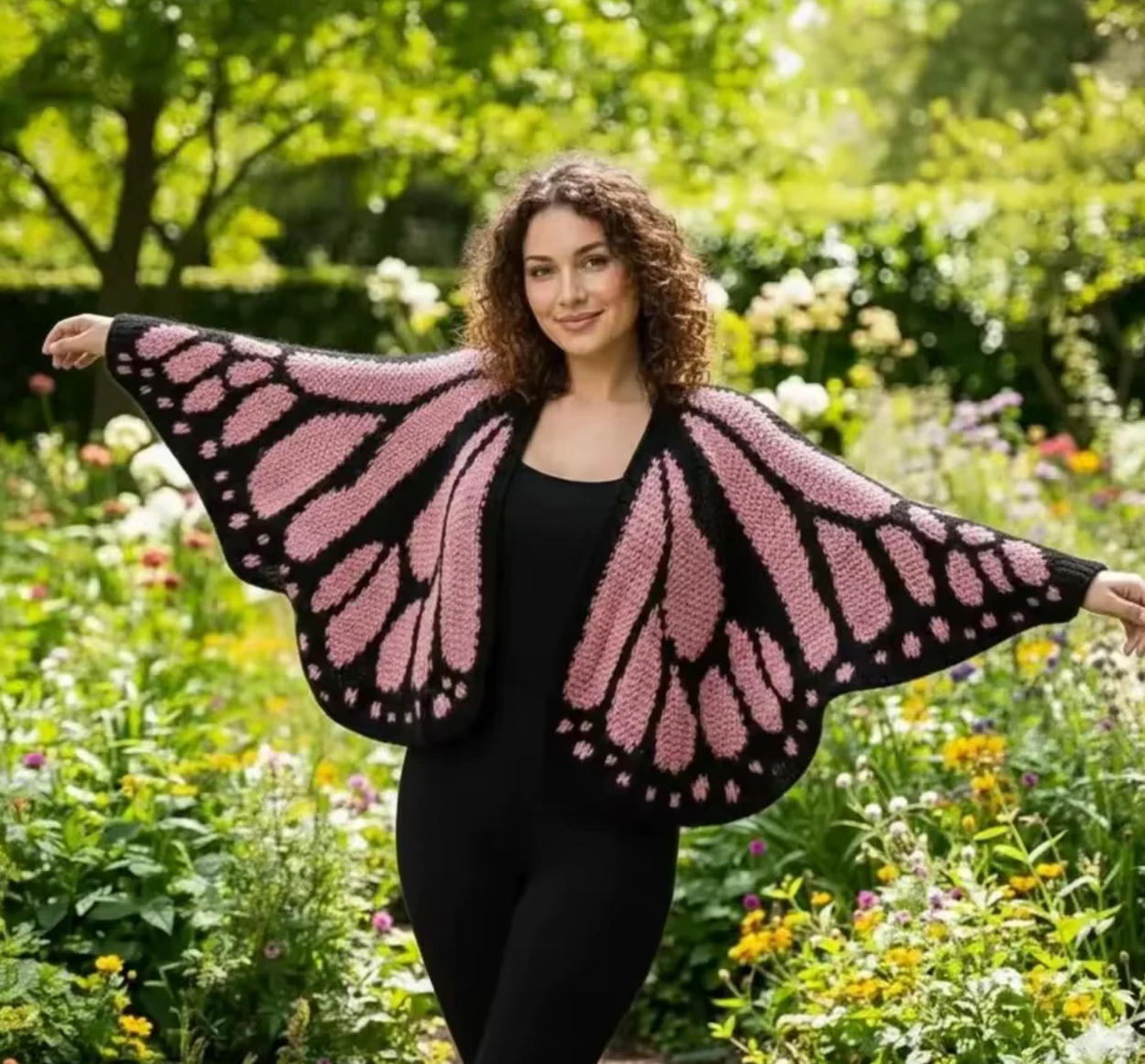 Knitted Crochet Cardigan